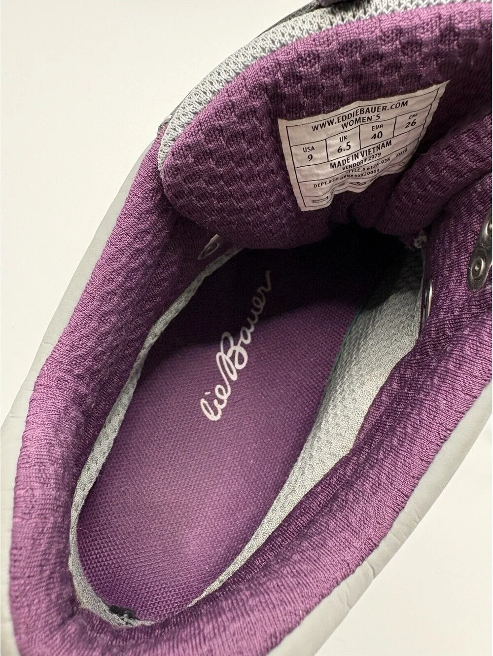 Eddie Bauer Lukla Pro Waterproof Light Weight Hikers Women’s Sz 9 Cinder Gray
